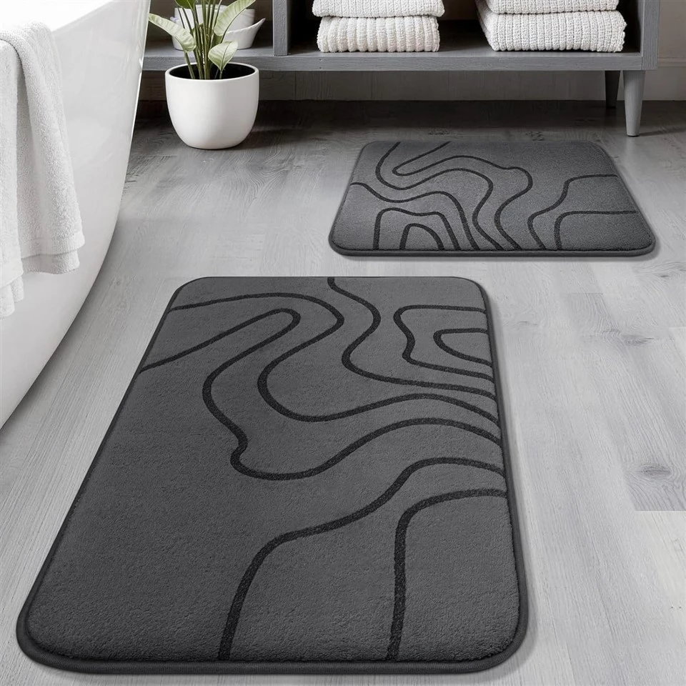 Anti-Slip Jacquard Bath Mat Bath Rug
