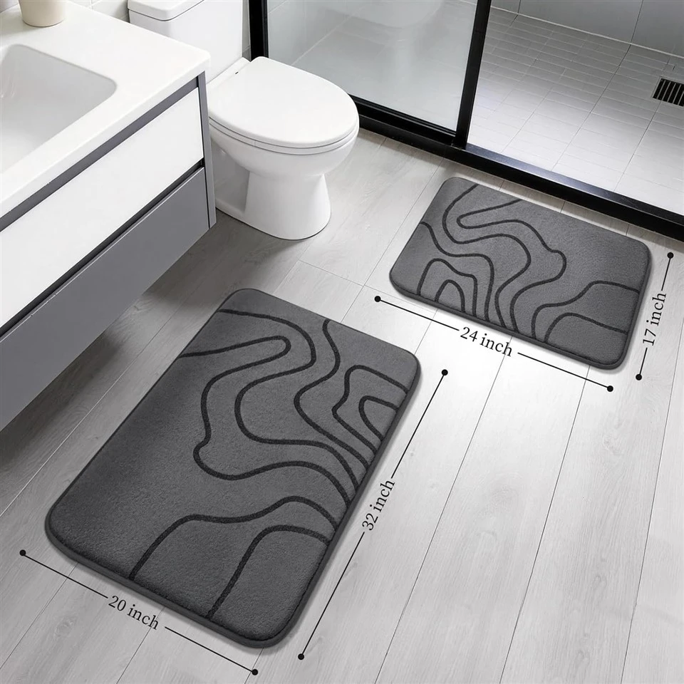 Anti-Slip Jacquard Bath Mat